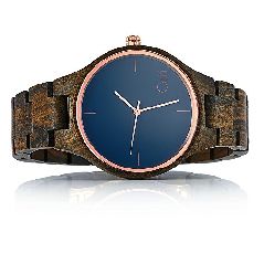Cari Damen & Herren Holzuhr 40mm mit Schweizer
Uhrwerk – Holz-Armbanduhr Oslo-041