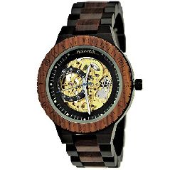 Handgefertigte Holzwerk Germany® Automatik Herren-Uhr
Öko Natur Holz-Uhr Holz Armband-Uhr Braun Schwarz
Gold Analog