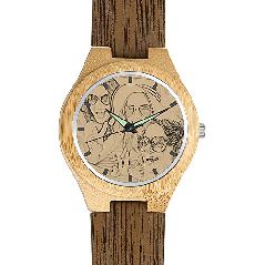 SOUFEEL Herren Uhr Armbanduhr Personalisierte Holzuhr
mit Foto und Gravur Analog Japanisches Quarzwerk mit
Lederarmband Bambus Durchmesser 41mm Geschenk für
Männer