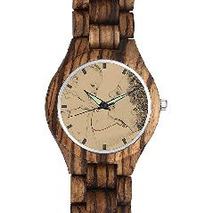 SOUFEEL Herren Uhr Holzuhr Personalisierte Armbanduhr
mit Foto und Gravur Analog Japanisches Quarzwerk mit
Holzarmband Zebrawood Durchmesser 45mm Männer Geschenk