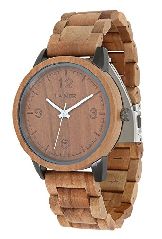 LAiMER Herren-Armbanduhr EDDI Mod. 0085 aus Apfelholz
– Analoge Quarz-Uhr mit braunem Holzarmband