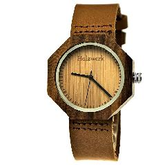 Handgefertigte Holzwerk Germany® Designer Damen-Uhr
Öko Natur Holz-Uhr Armband-Uhr Analog Klassisch Quarz-Uhr
Braun mit Leder Armband Zebra-Holz Muster