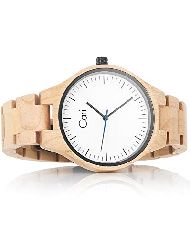 Cari Damen & Herren Holzuhr 40mm mit Schweizer
Uhrwerk – Holz-Armbanduhr Marseille-011