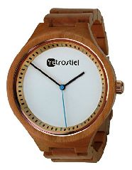 Holz Armbanduhr retrostiel Arctic Cherry Unisex mit
japanischem Quarz-Uhrwerk