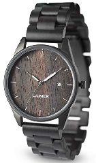 LAiMER Herren-Armbanduhr SASCHA Mod. 0075 aus Sandelholz
– Analoge Quarzuhr mit Edelstahlgehäuse und
braunem Holzarmband