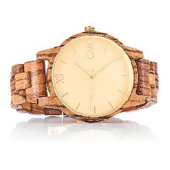 Cari Herren Männer Holzuhr 43mm mit Schweizer Uhrwerk
– Holz-Armbanduhr London-071