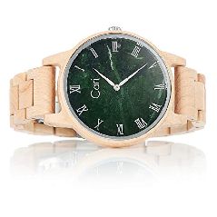 Cari Herren Männer Holzuhr 42mm mit Schweizer Uhrwerk
– Holz-Armbanduhr Dublin-111